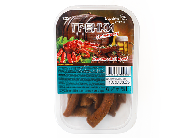Сурские гренки Камчатский краб (100 гр) в Апрелевке