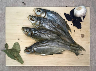 Кальмар стружка со вкусом краба (розовая): Густера вяленая