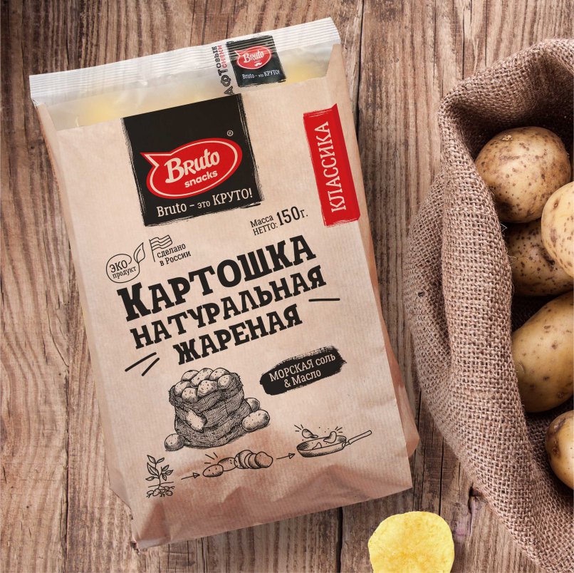 Картофель «Бруто» с солью 130 гр. в Апрелевке